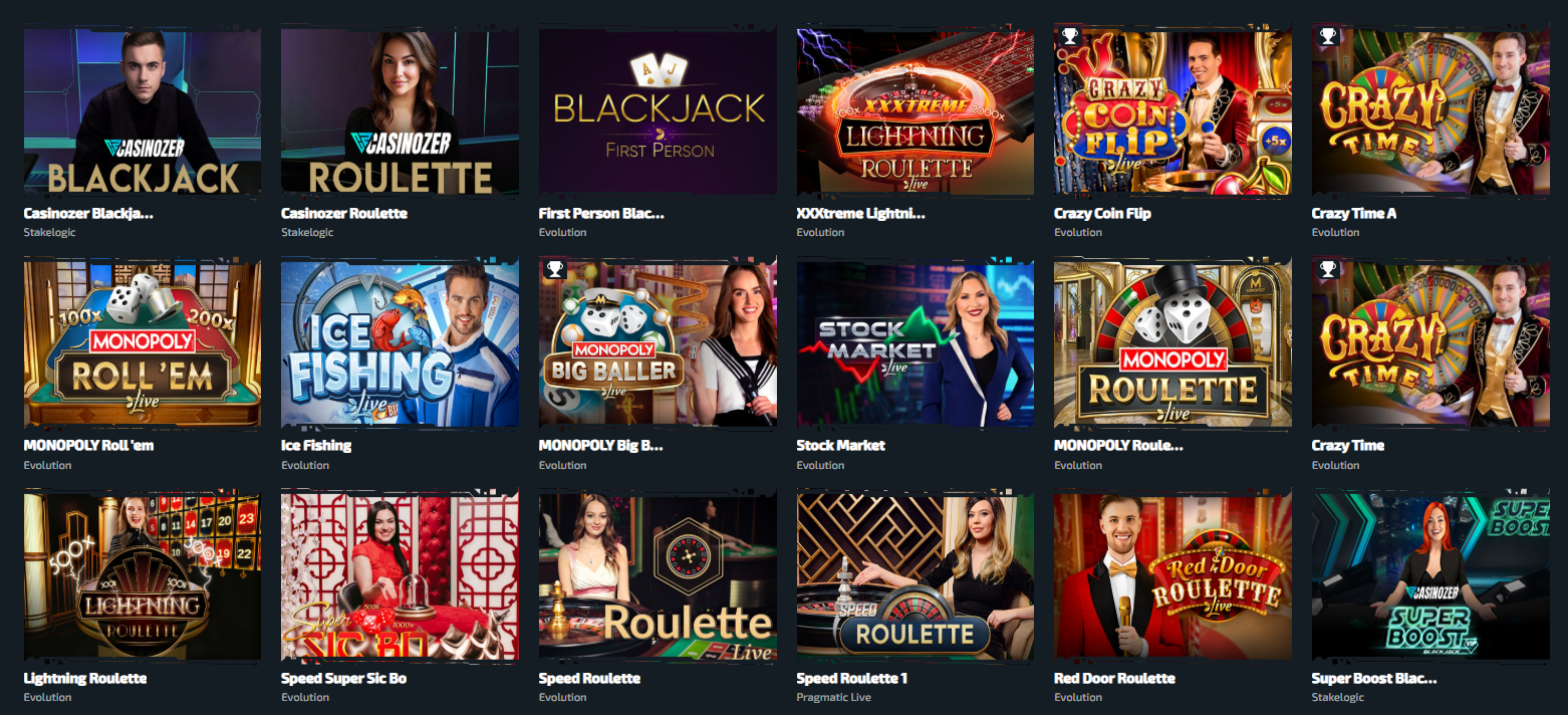 Casino live et jeux de casino en direct