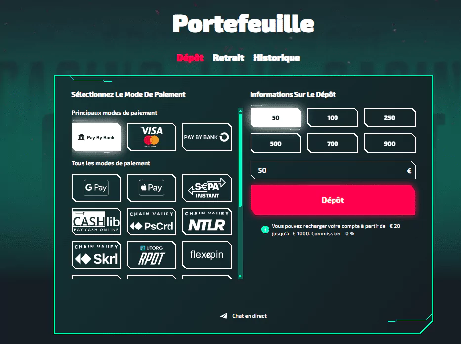 Interface de dépôt